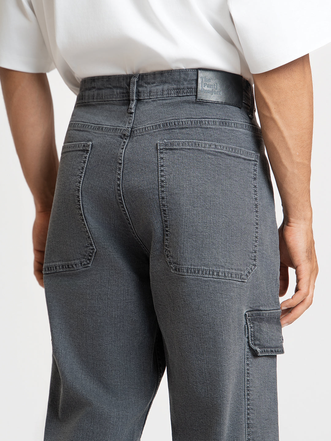 Trail Grey Relaxed Fit Denim Cargos