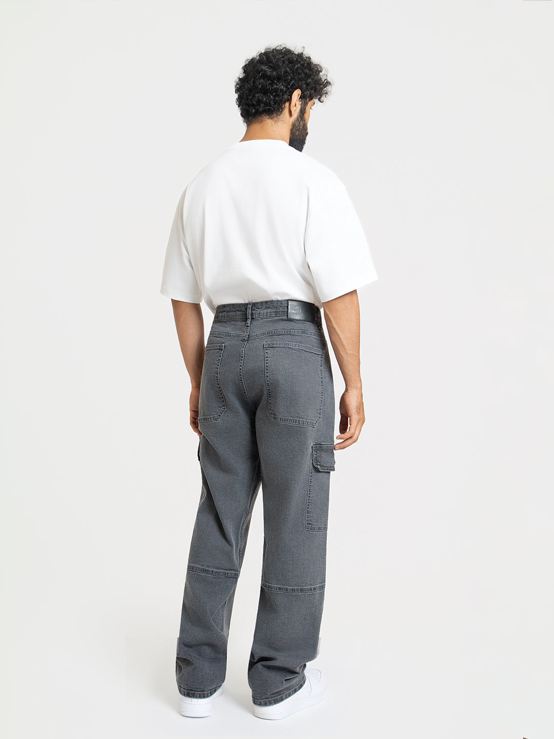 Trail Grey Relaxed Fit Denim Cargos