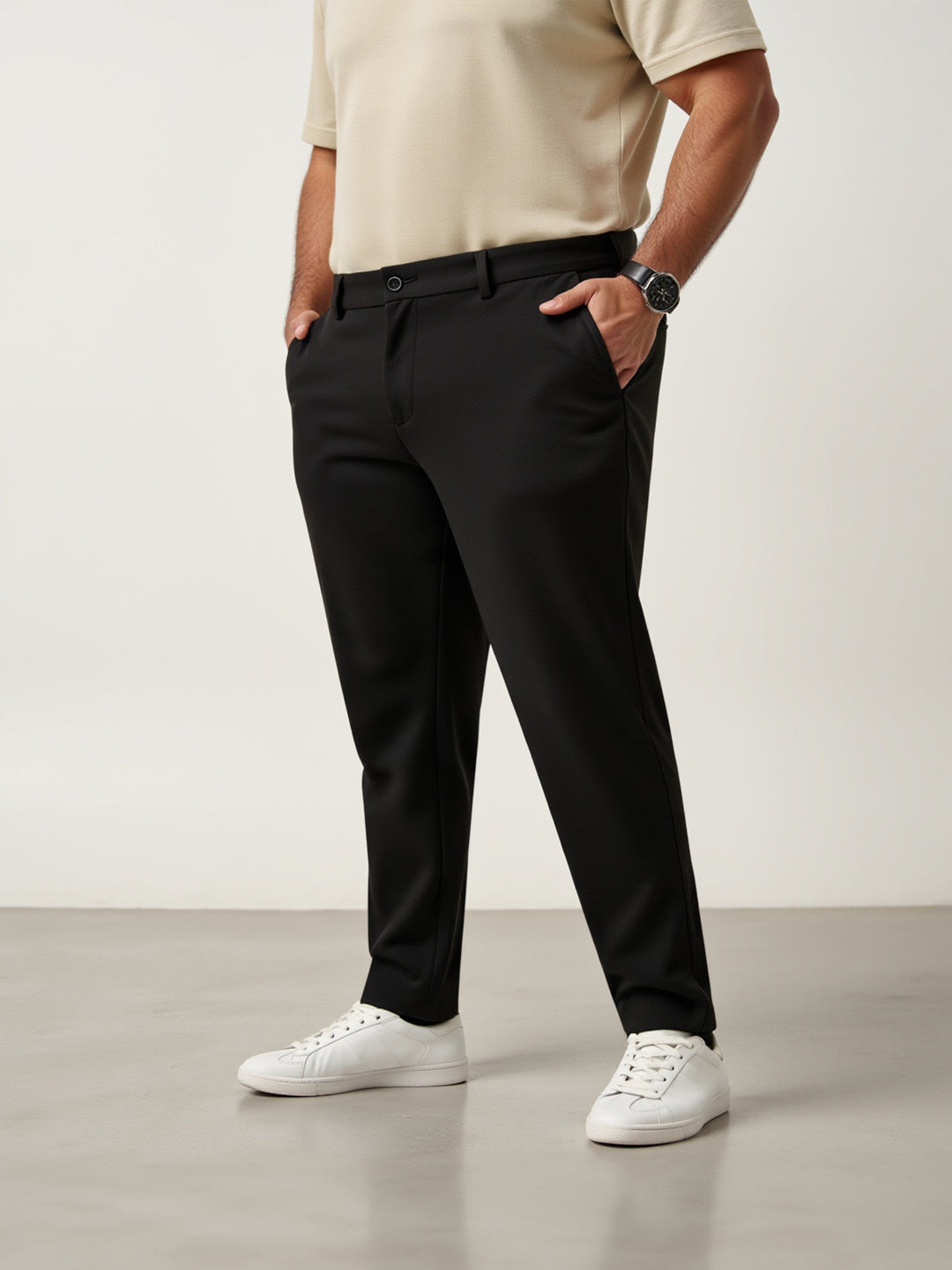 Bangalore Black Plus Size Power-Stretch Pants