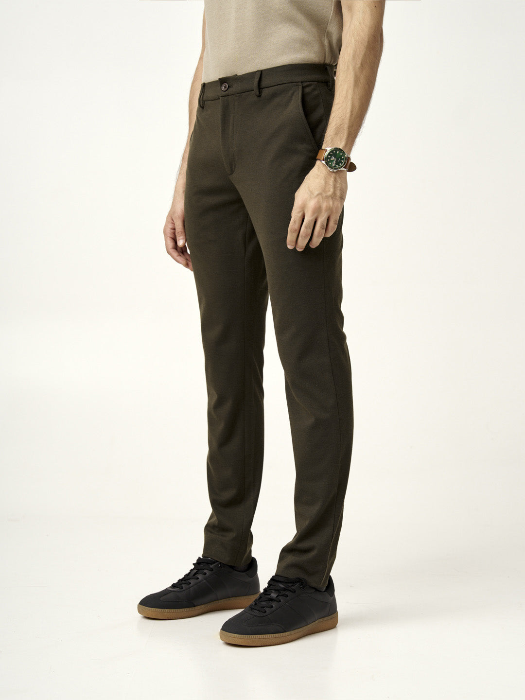 Tetsu Brown Power-Stretch Pants