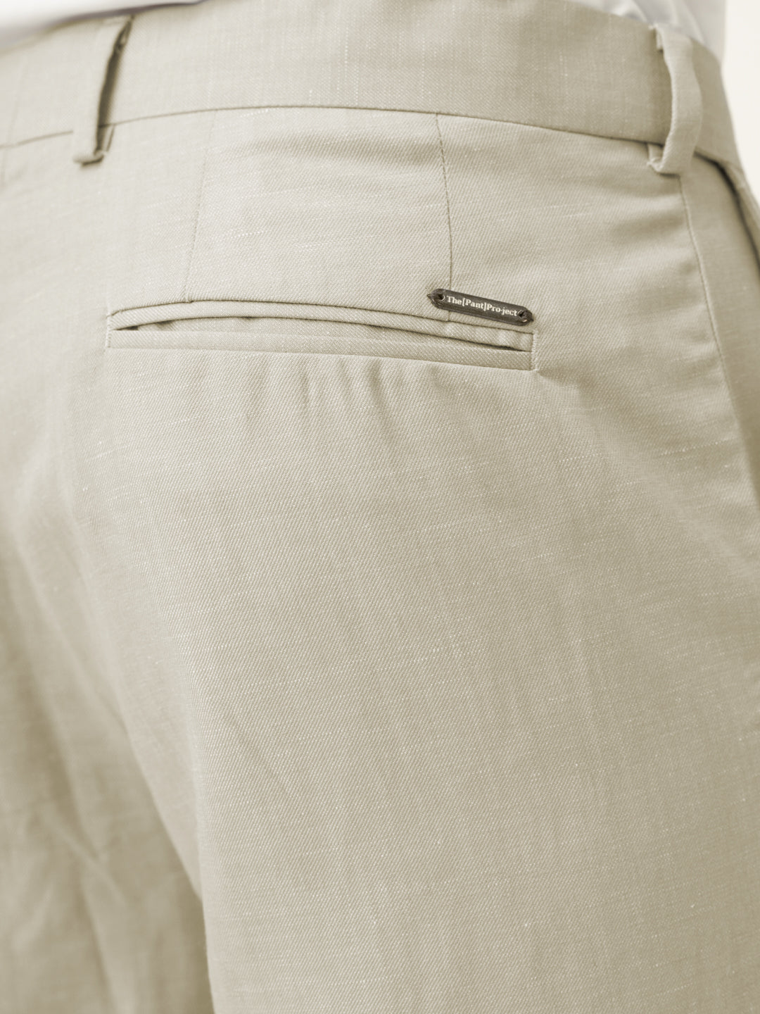 Elara Cream Melange Stretch Formal Pants