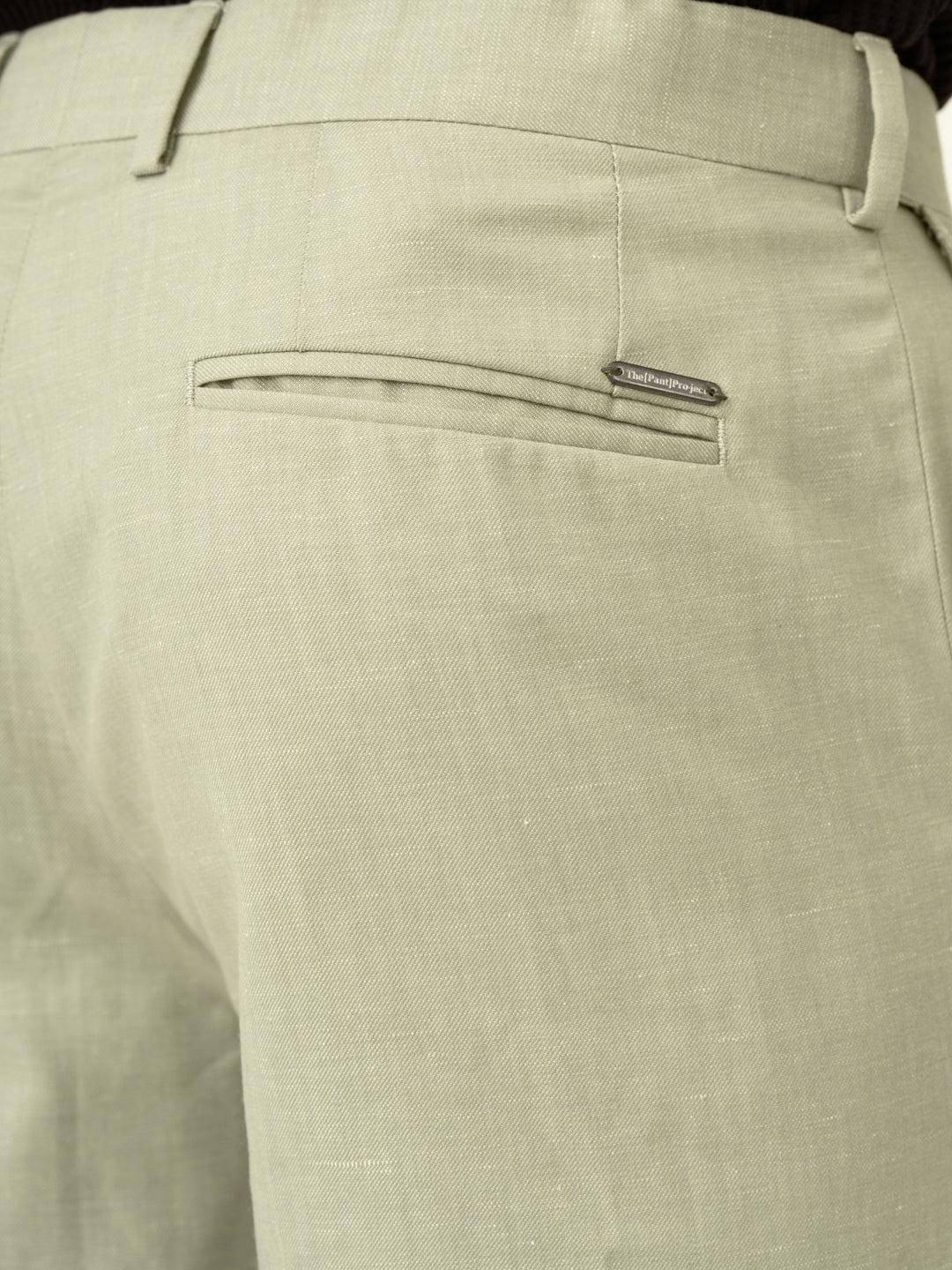 Sorrel Green Melange Stretch Formal Pants