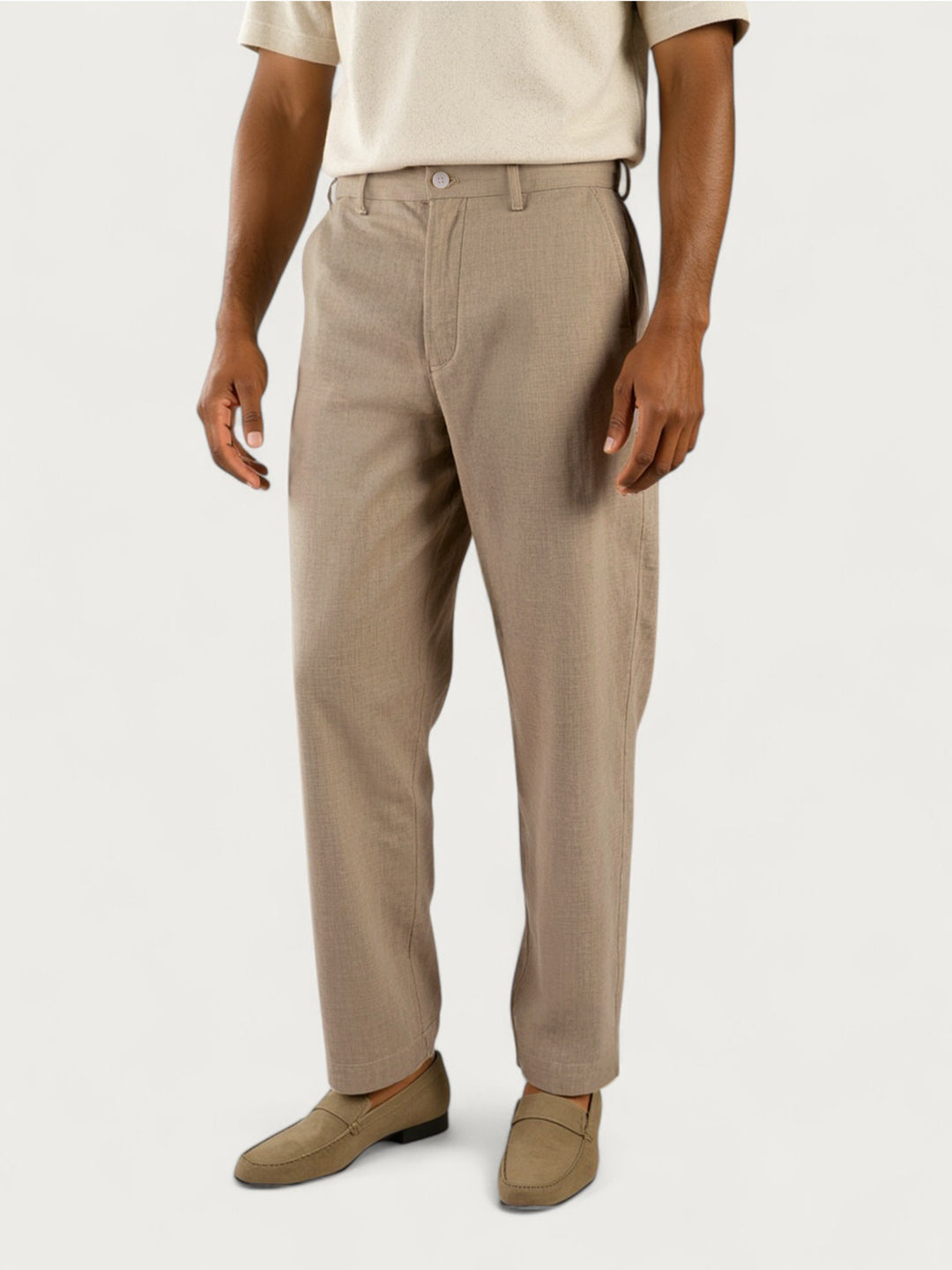 Hushfield Khaki Linen Sorona Pants