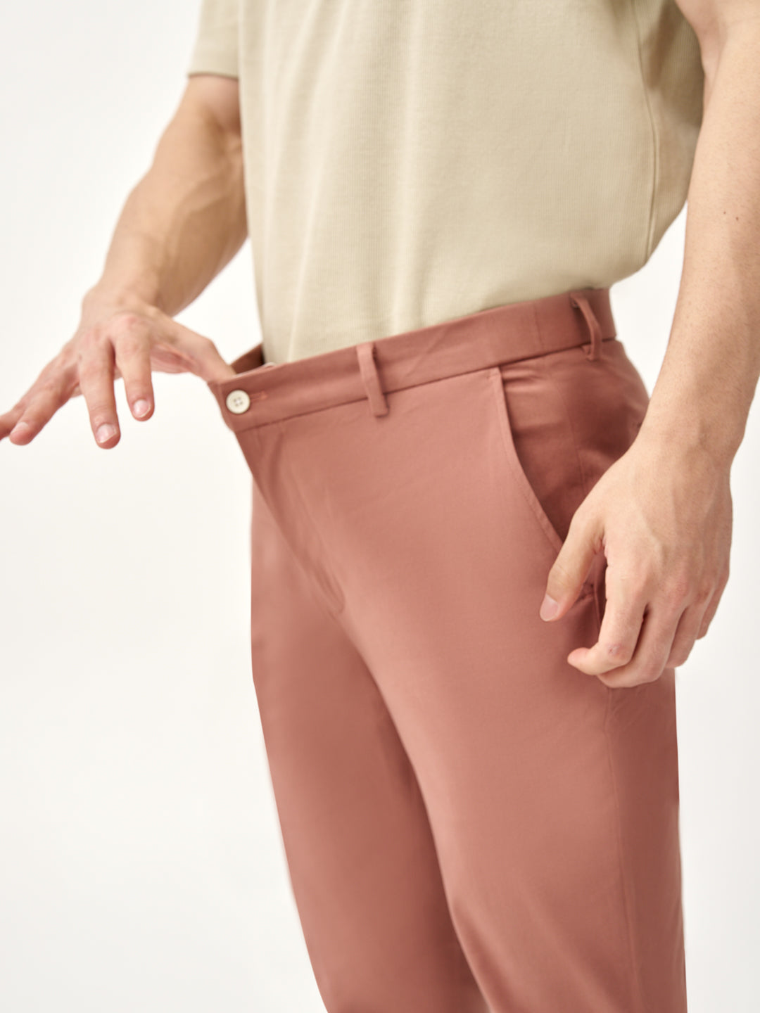 Clay Brown Stretch Chinos