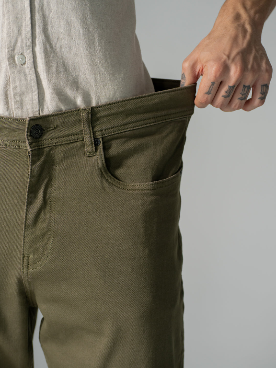 Eucalyptus Olive Relaxed Fit Jeans