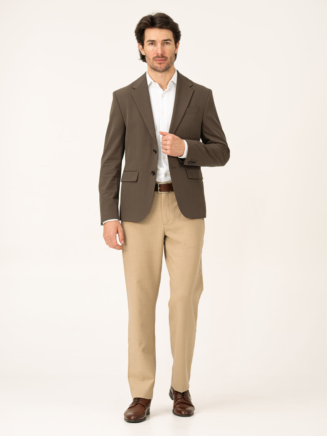 Leadership Khaki Pro.Stretch Formal Trousers