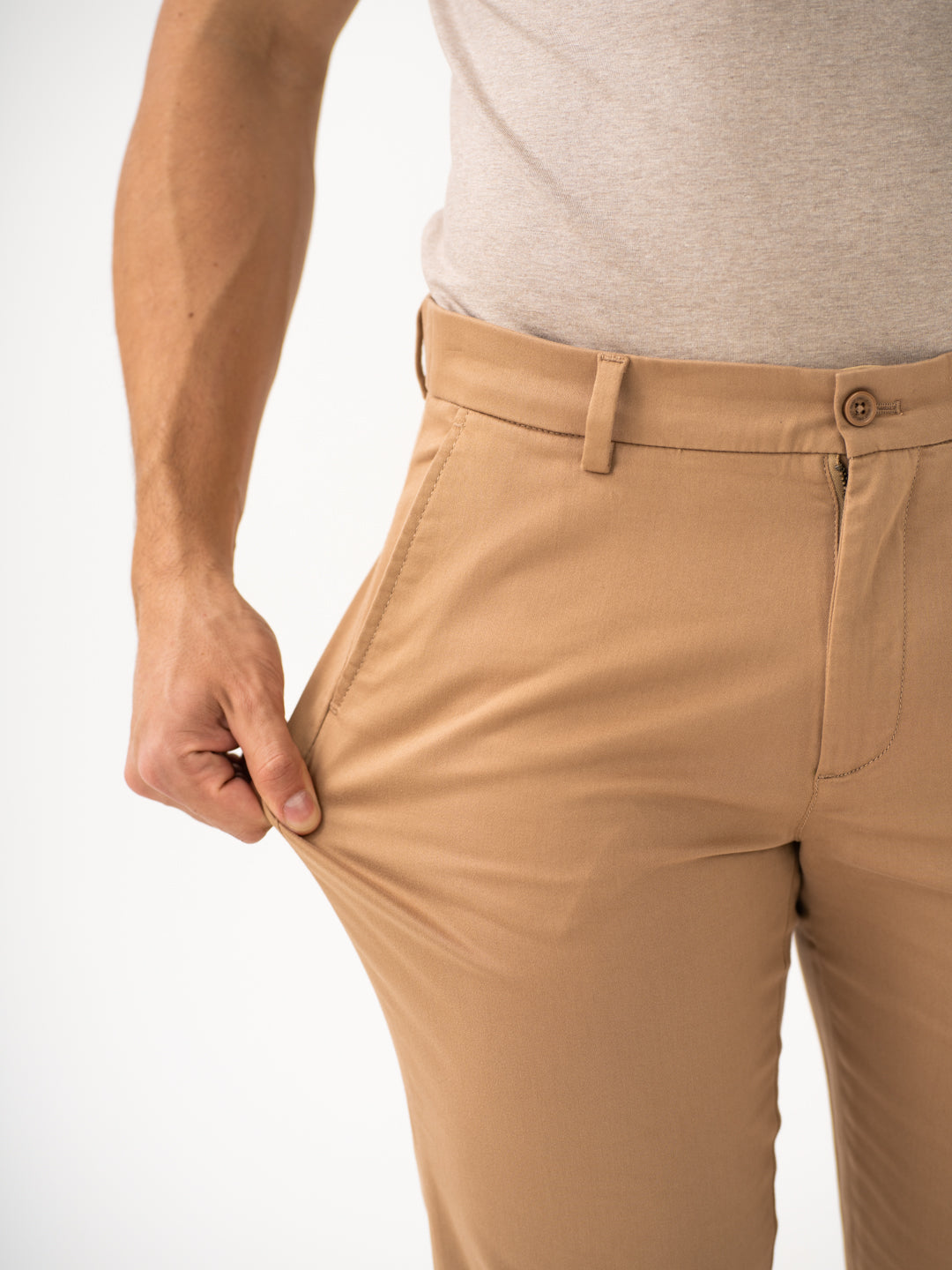 Court Khaki Slim Fit Stretch Chinos