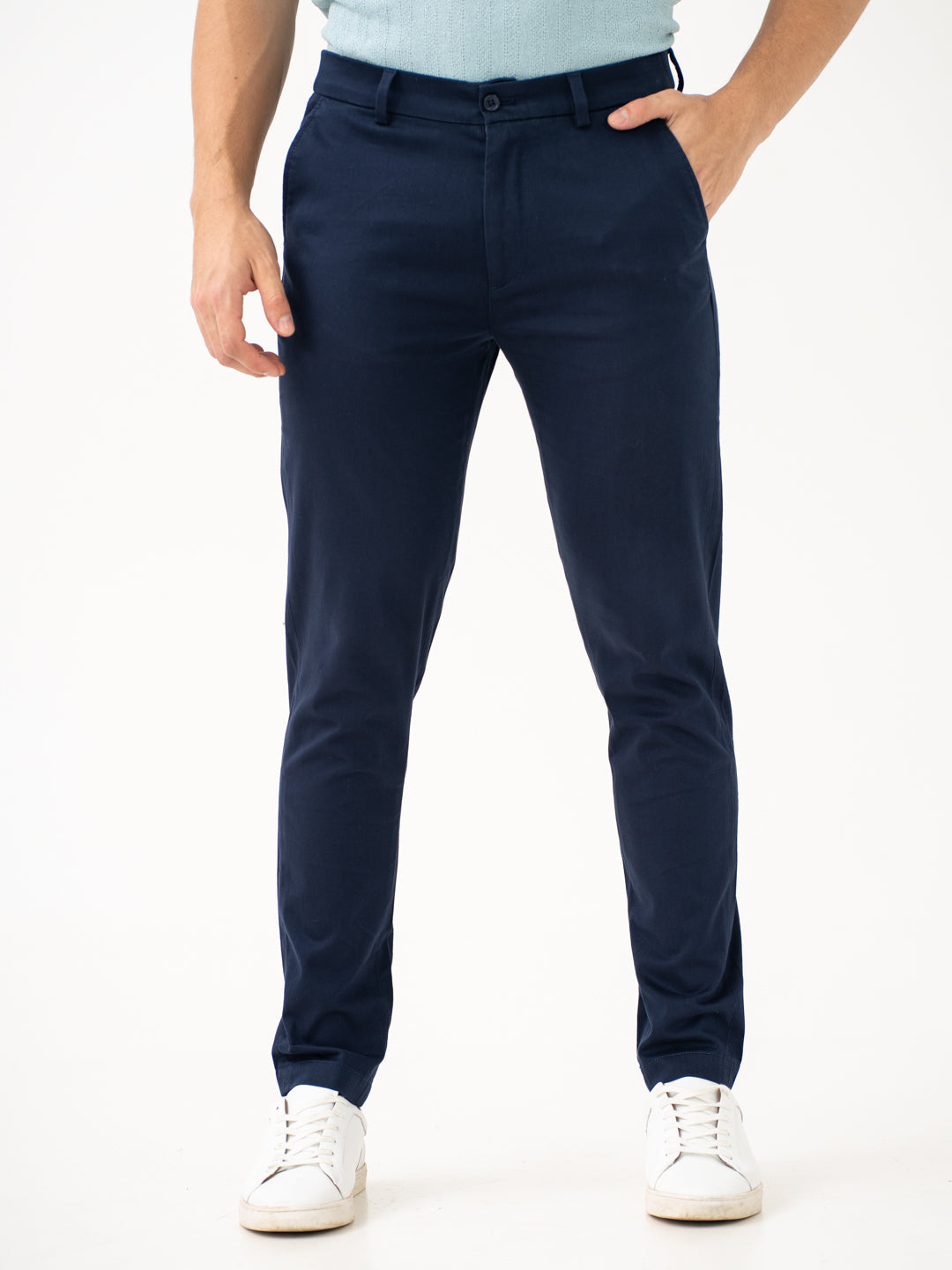 Rink Blue Slim Fit Stretch Chinos