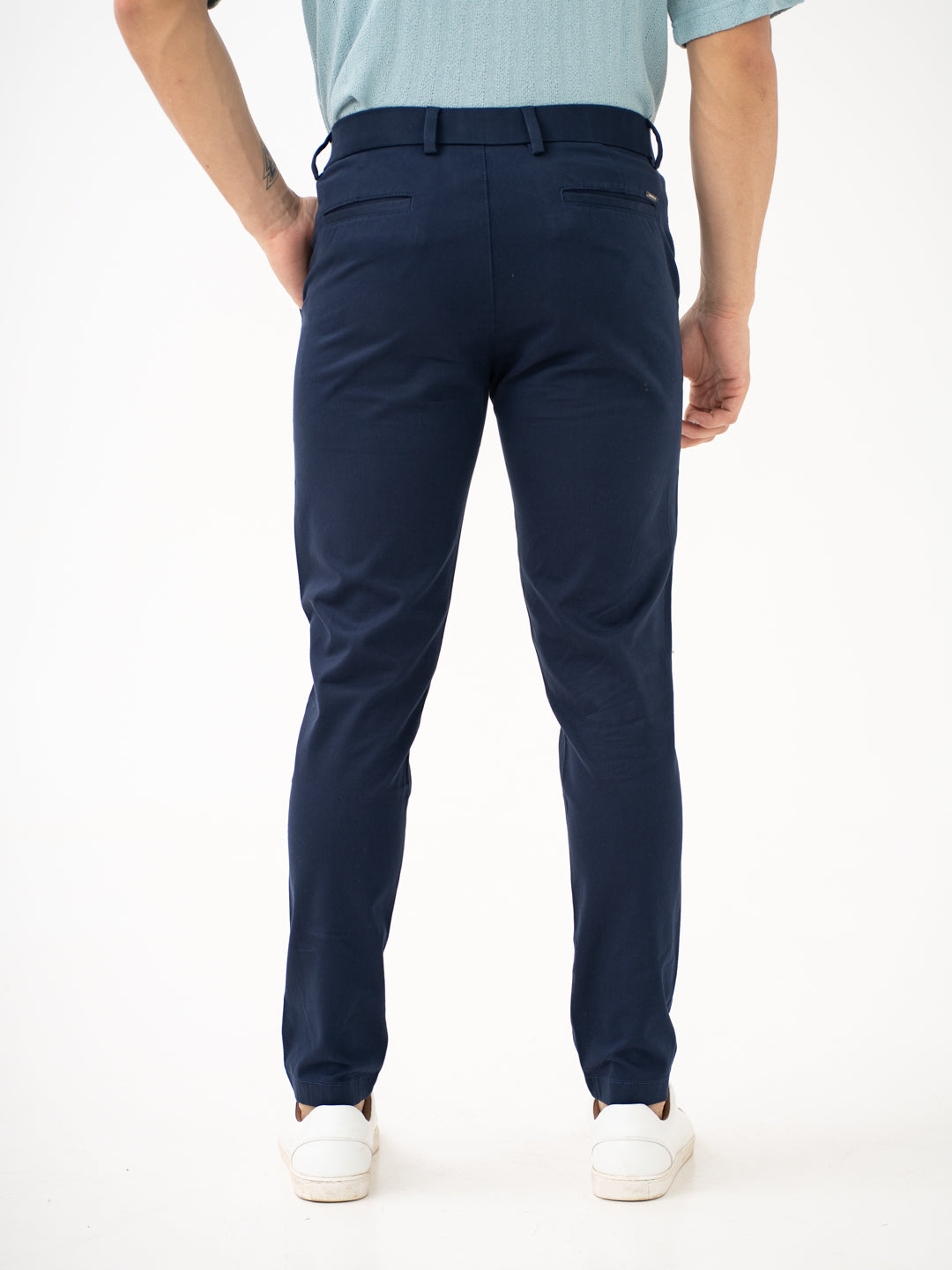 Rink Blue Slim Fit Stretch Chinos