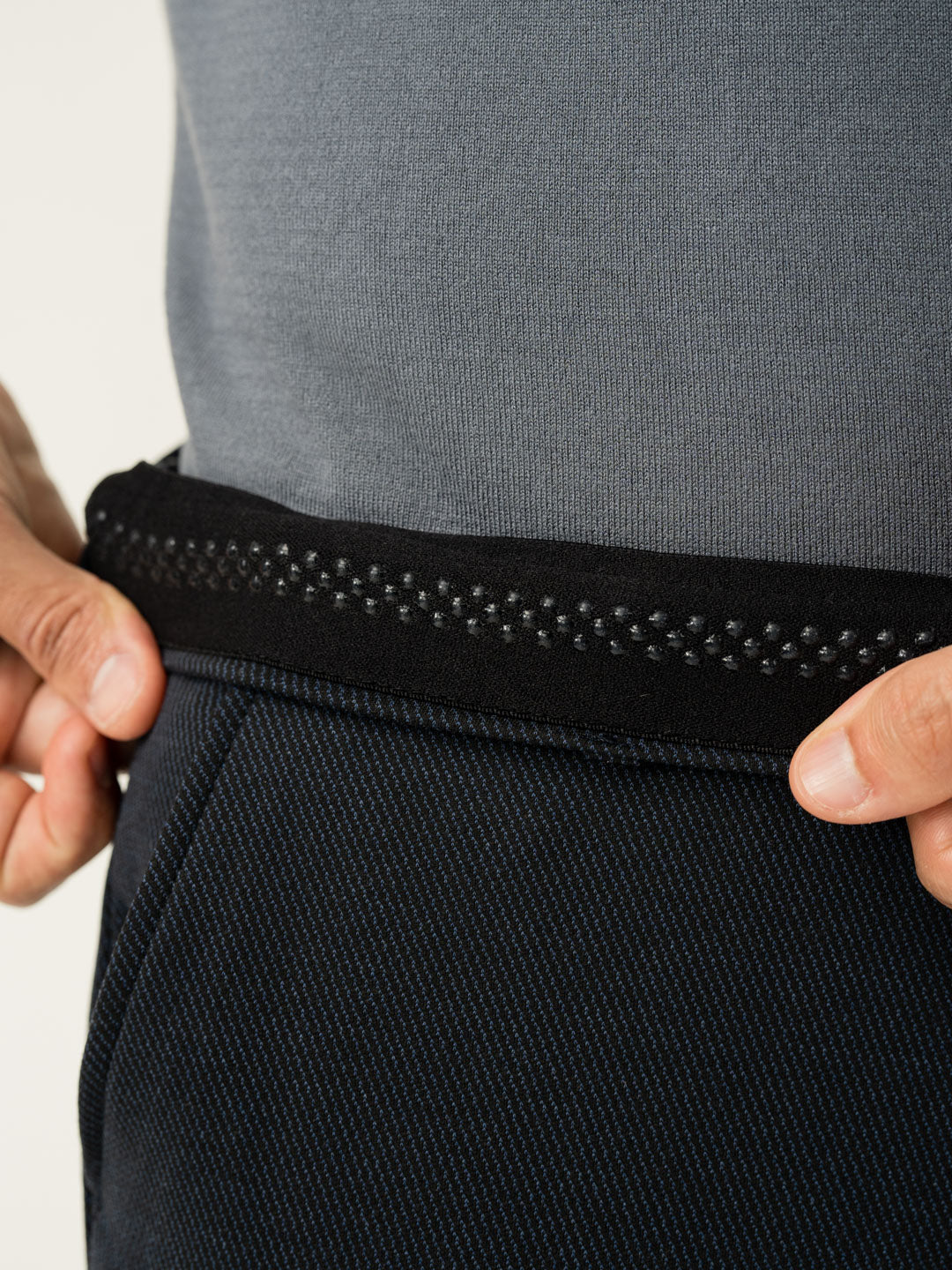 Iron Black Twill Structured Plus Size Power-Stretch Pants