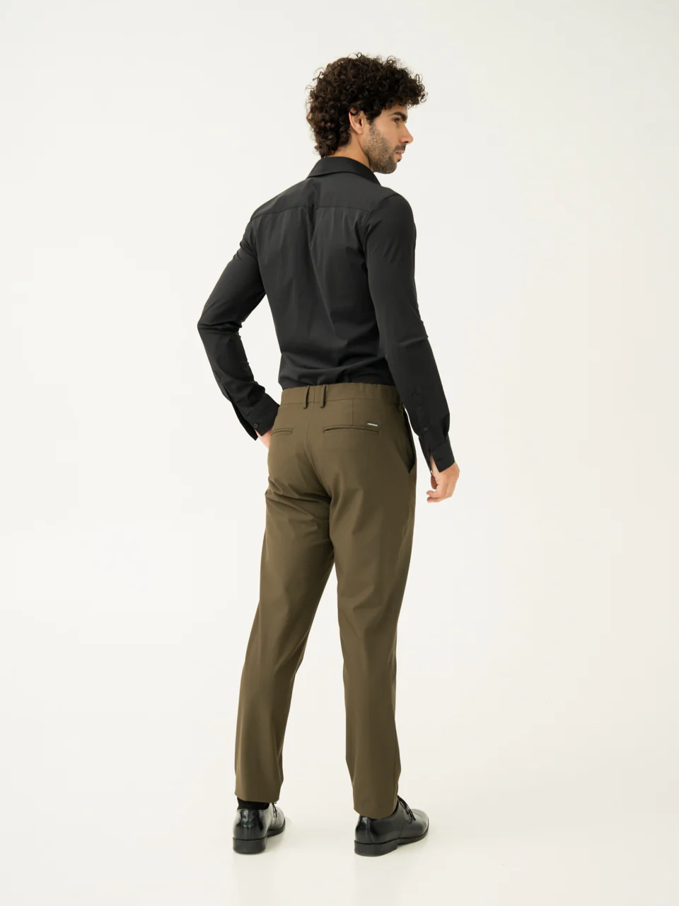 Always Olive Slim Fit Stretch Formal Pants