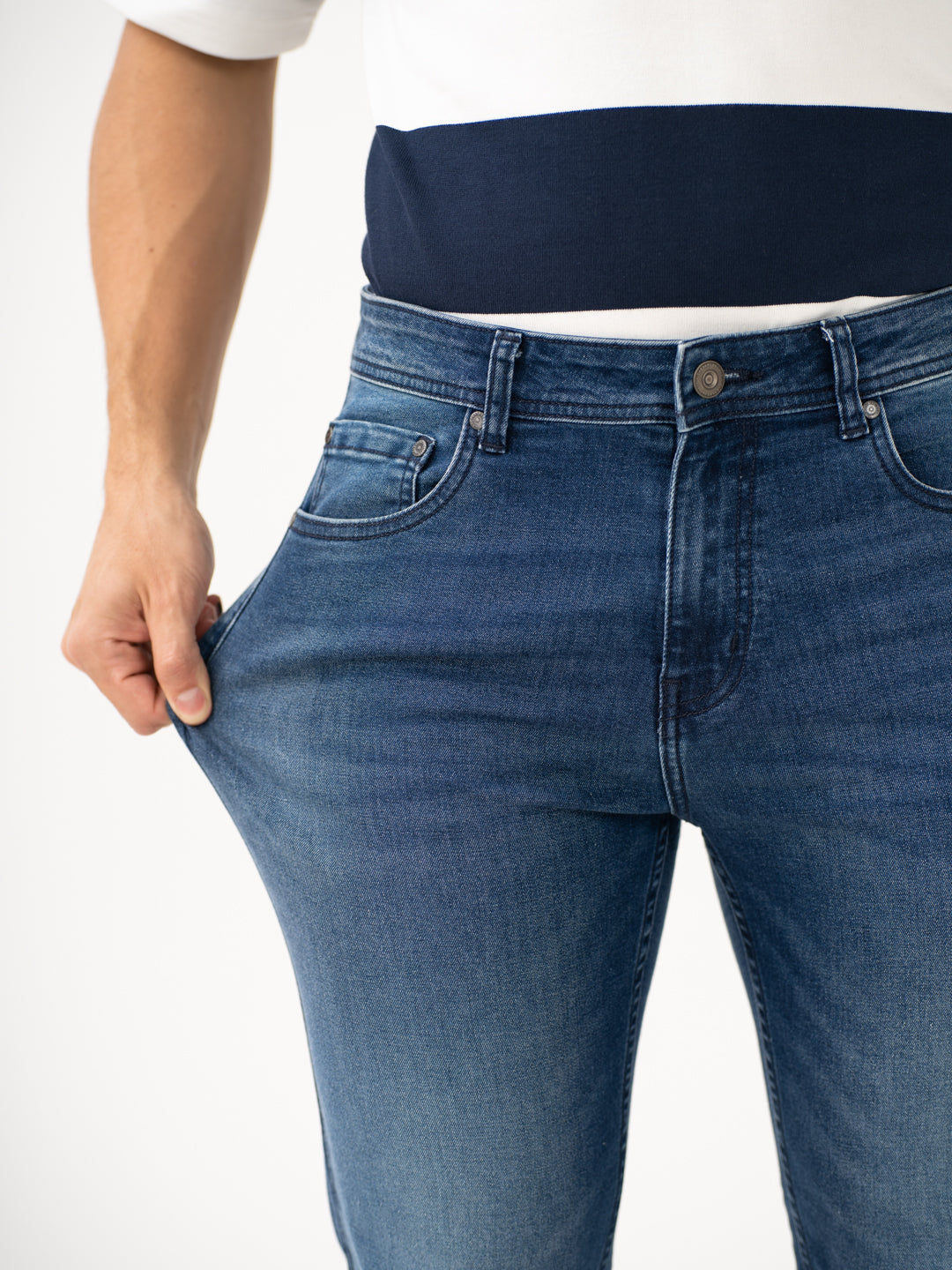 Faded Blue Slim Fit Jeans