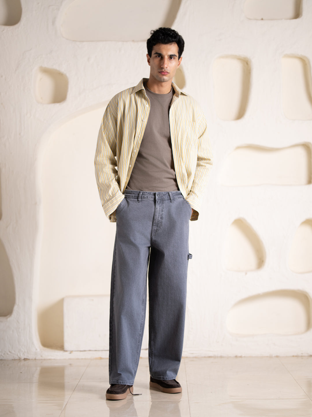 Concrete Grey Baggy Fit Jeans