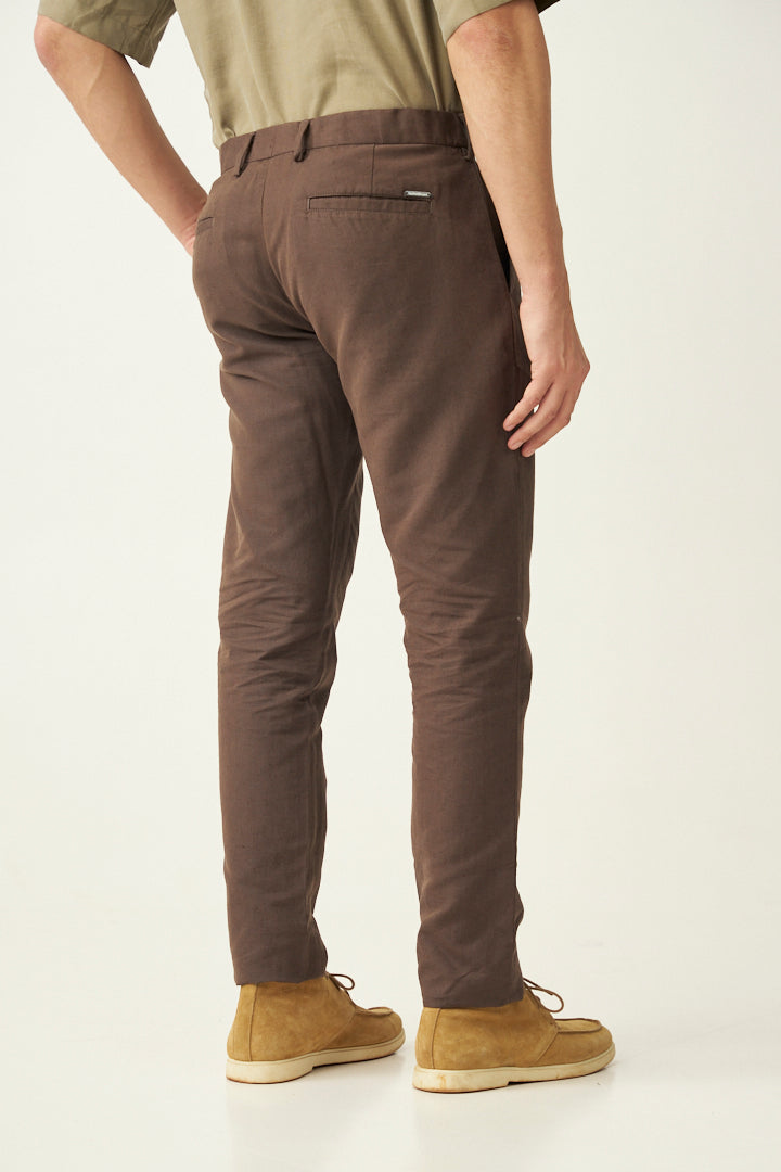 Mud Brown Linen Pants