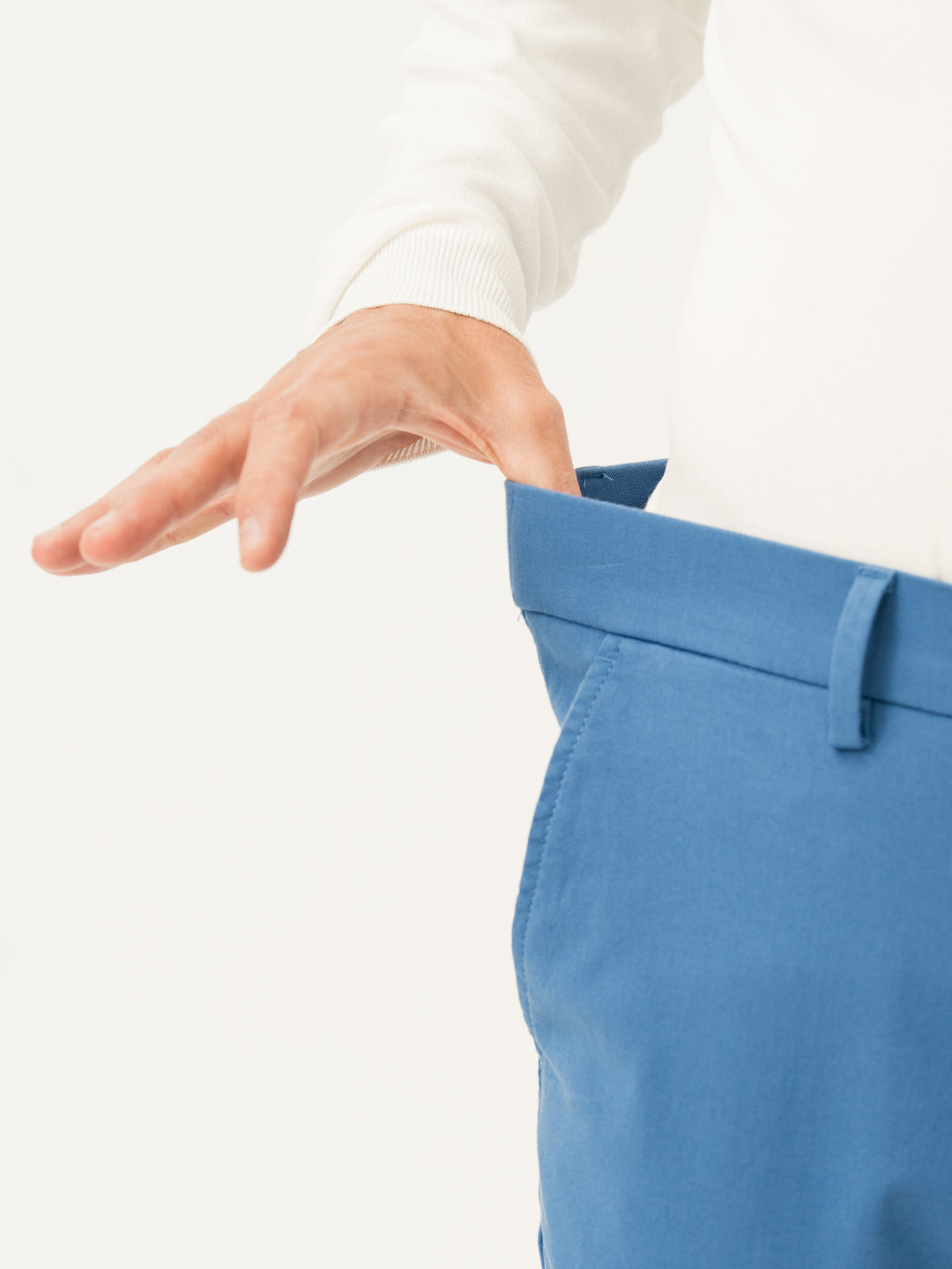 Track Blue Slim Fit Stretch Chinos