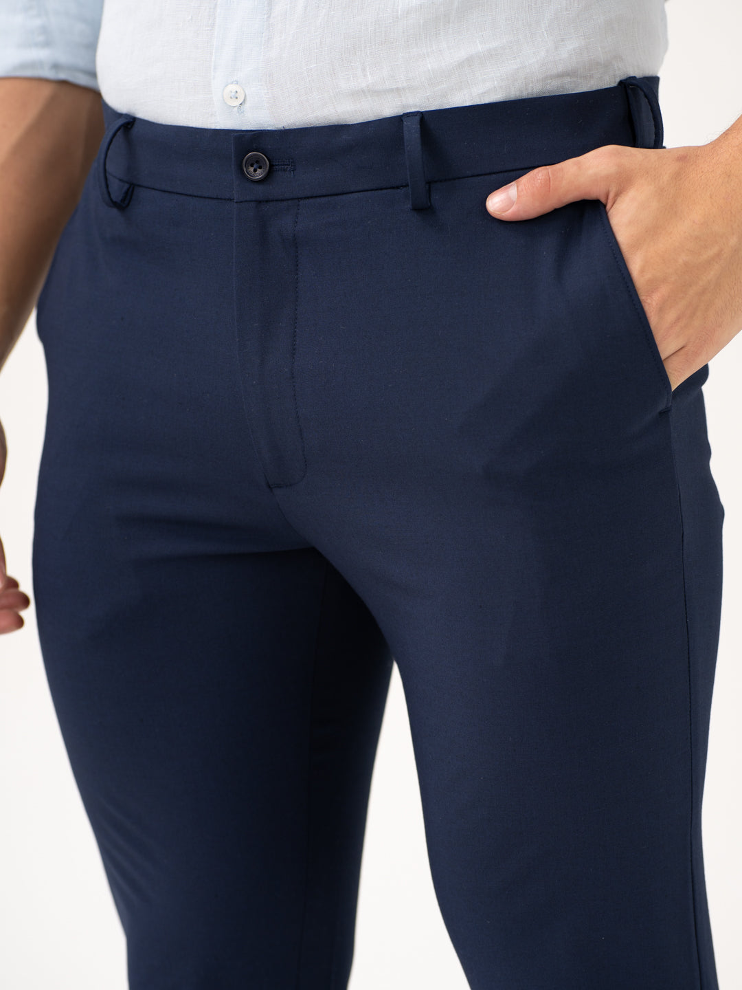 Daily Navy Slim Fit Stretch Formal Pants