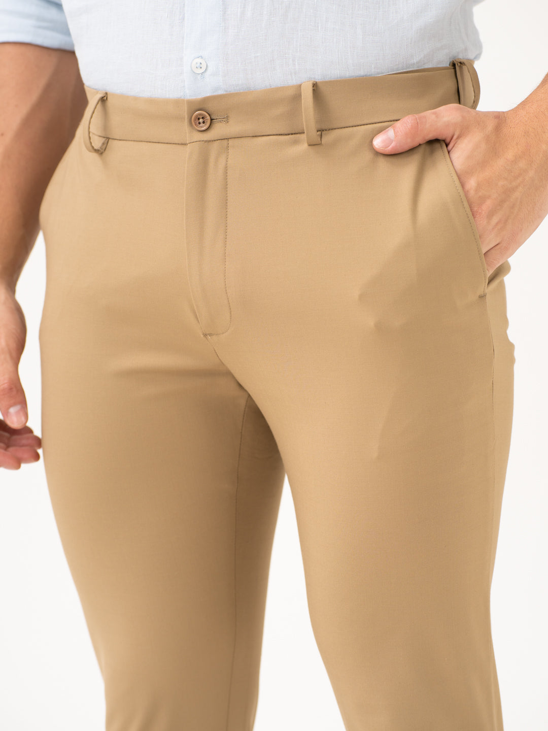 Somewhere Khaki Slim Fit Stretch Formal Pants