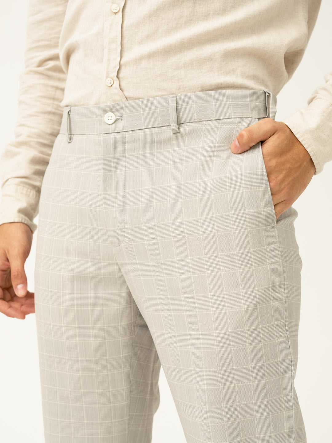 George Grey Checks Merino Wool Pants