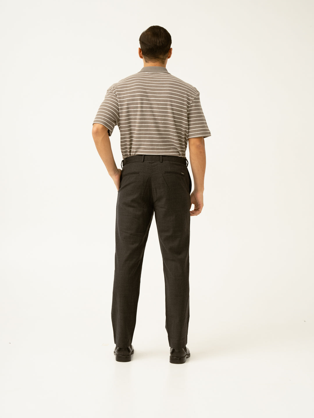 Lamp Black Houndstooth Merino Wool Pants