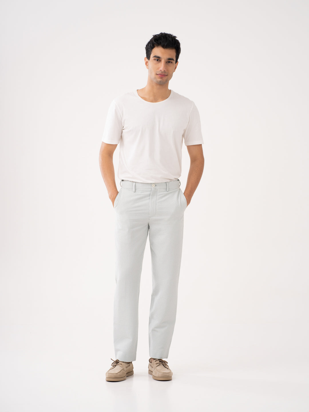 Meadow Green Stripes Seersucker Pants