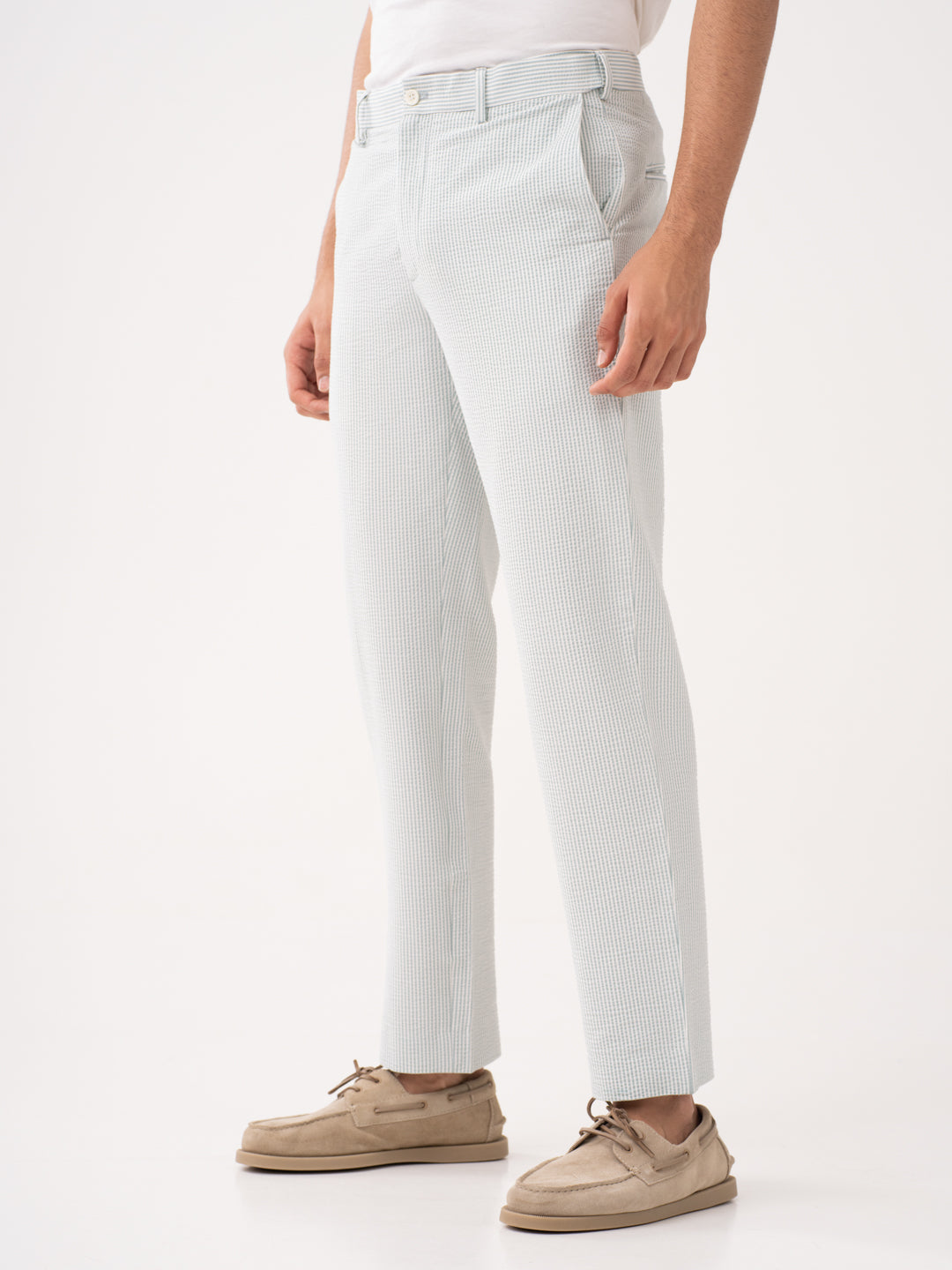 Meadow Green Stripes Seersucker Pants