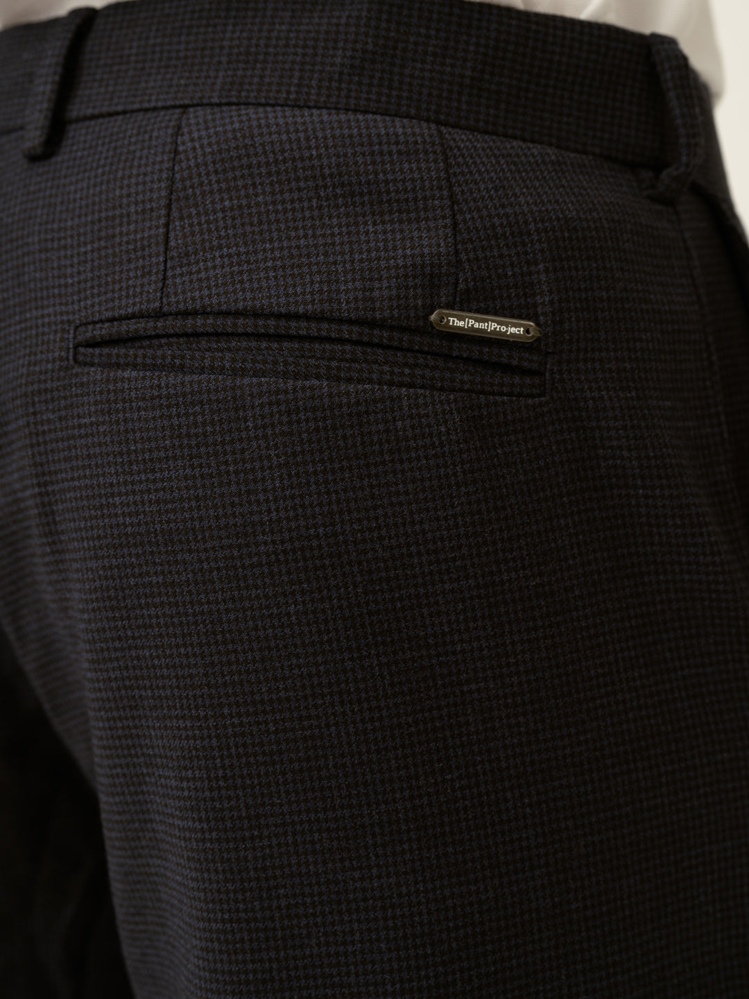 Castle Navy Houndstooth Merino Wool Pants