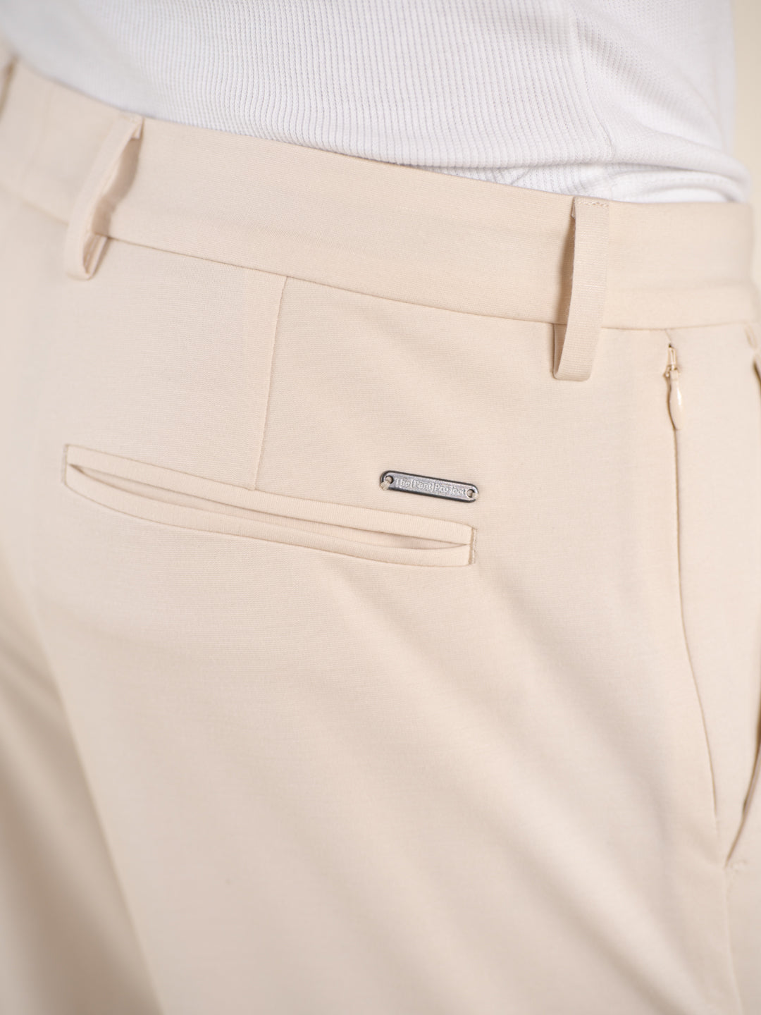 Malai Pants Cream Soft-touch Slim Fit Power Stretch Pants