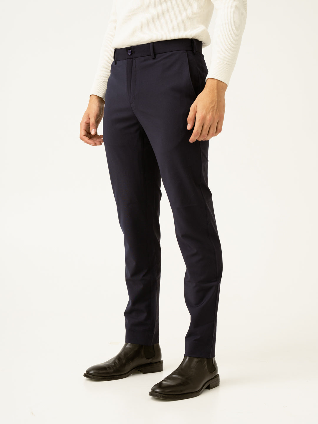 Venice Navy Luxury Merino Wool Pants