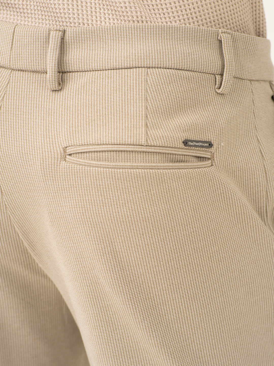 Saturn Khaki Houndstooth Power-Stretch Pants