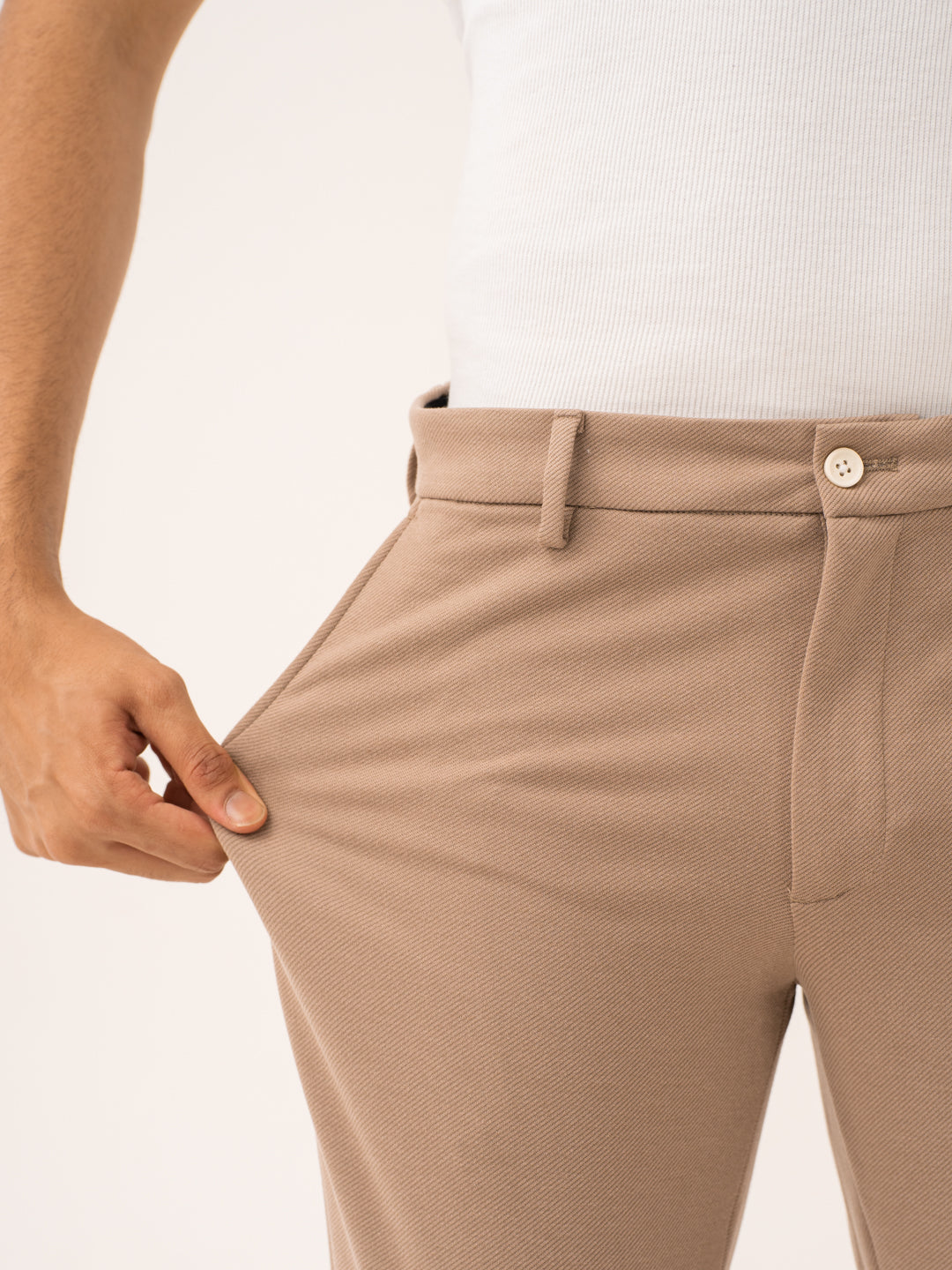 Analog Beige Twill Power-Stretch Pants