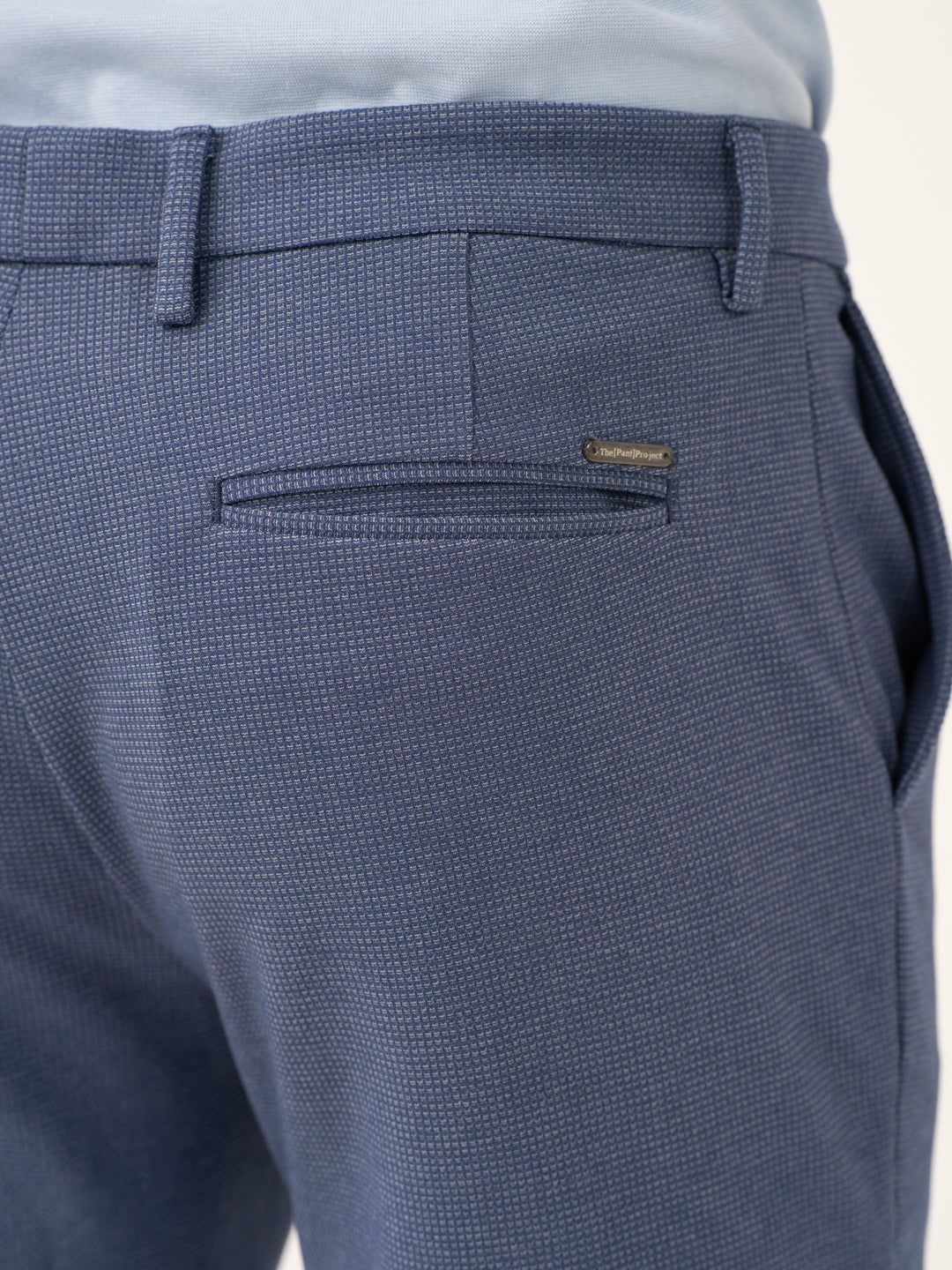 Echo Blue Waffle Textured Power-Stretch Pants