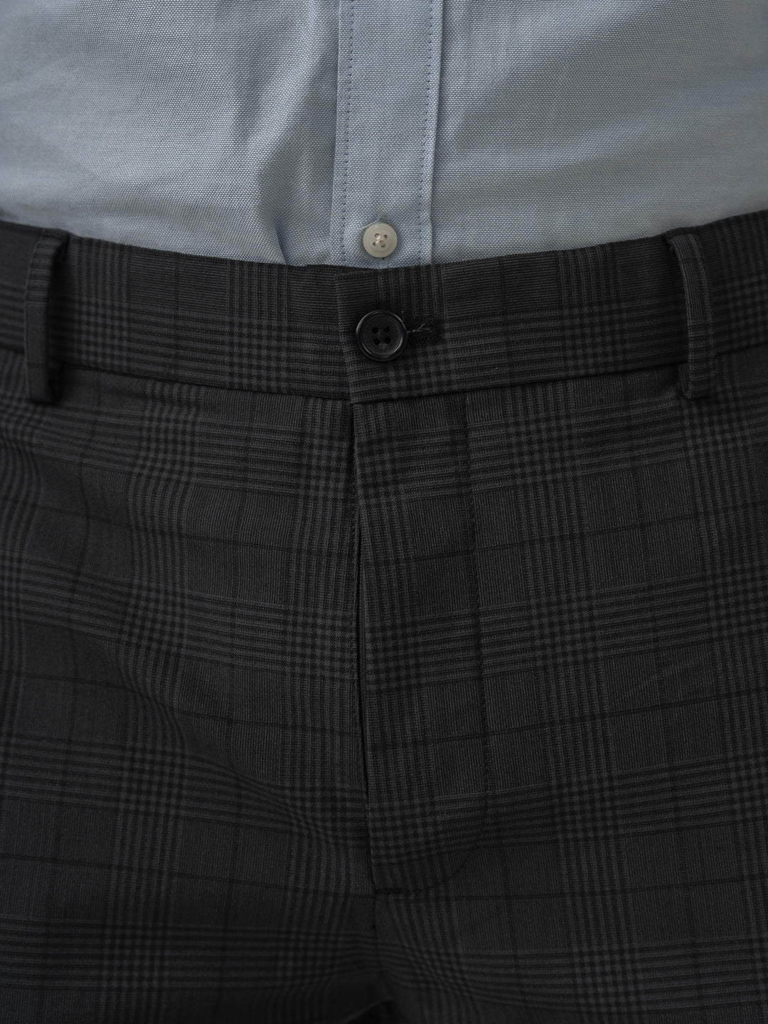 Belgium Black Checks Merino Wool Pants