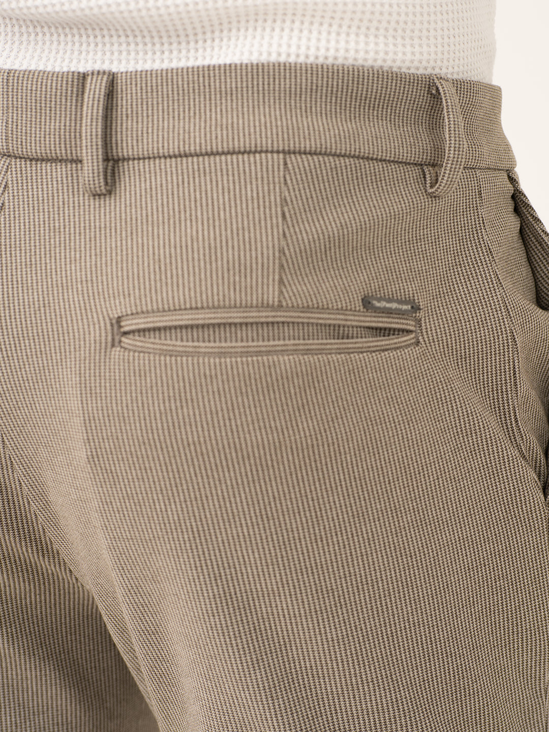 Jupiter Brown Houndstooth Power-Stretch Pants