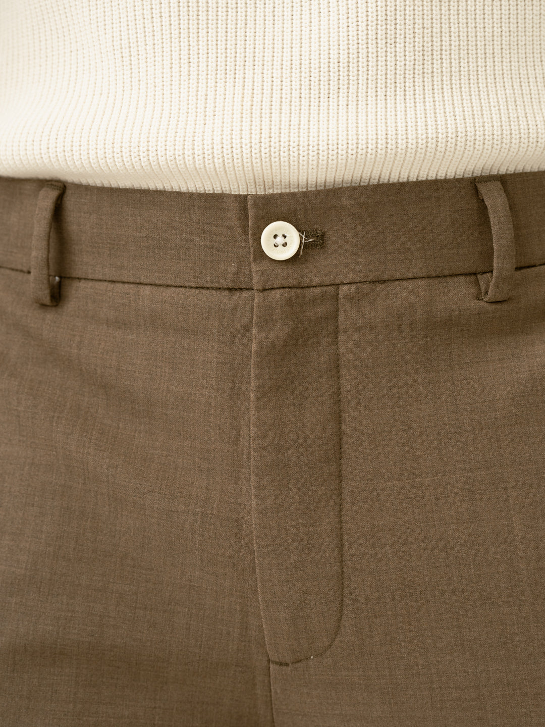 Boston Brown Melange Merino Wool Pants