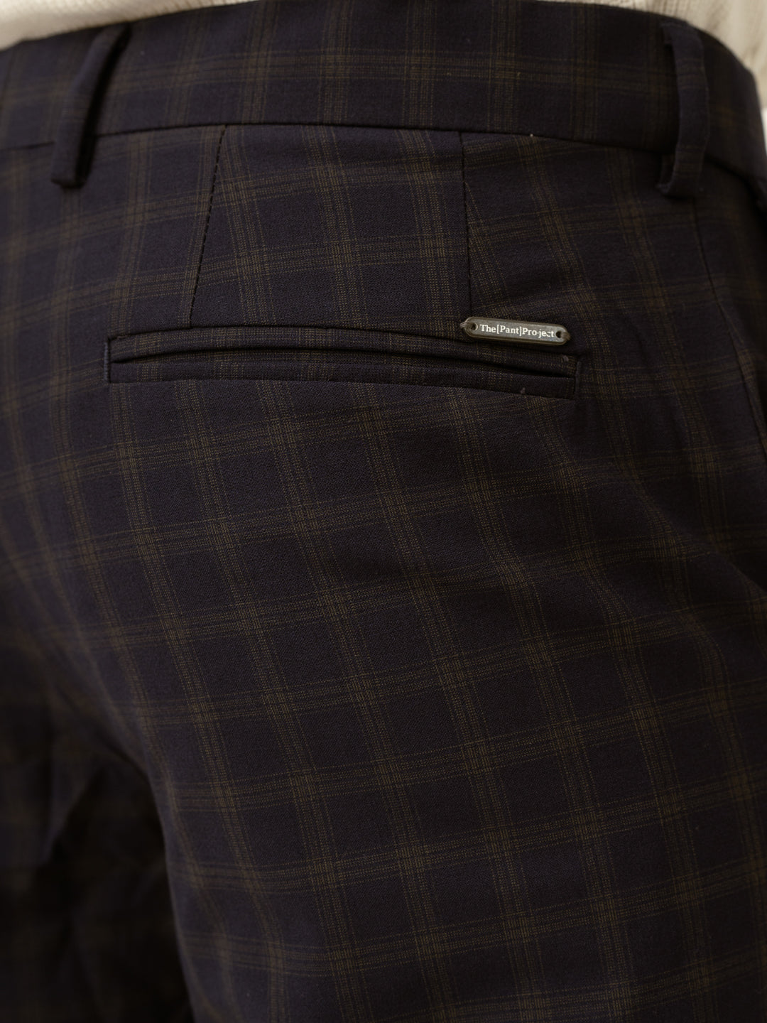 Nightlife Navy Checks Merino Wool Pants