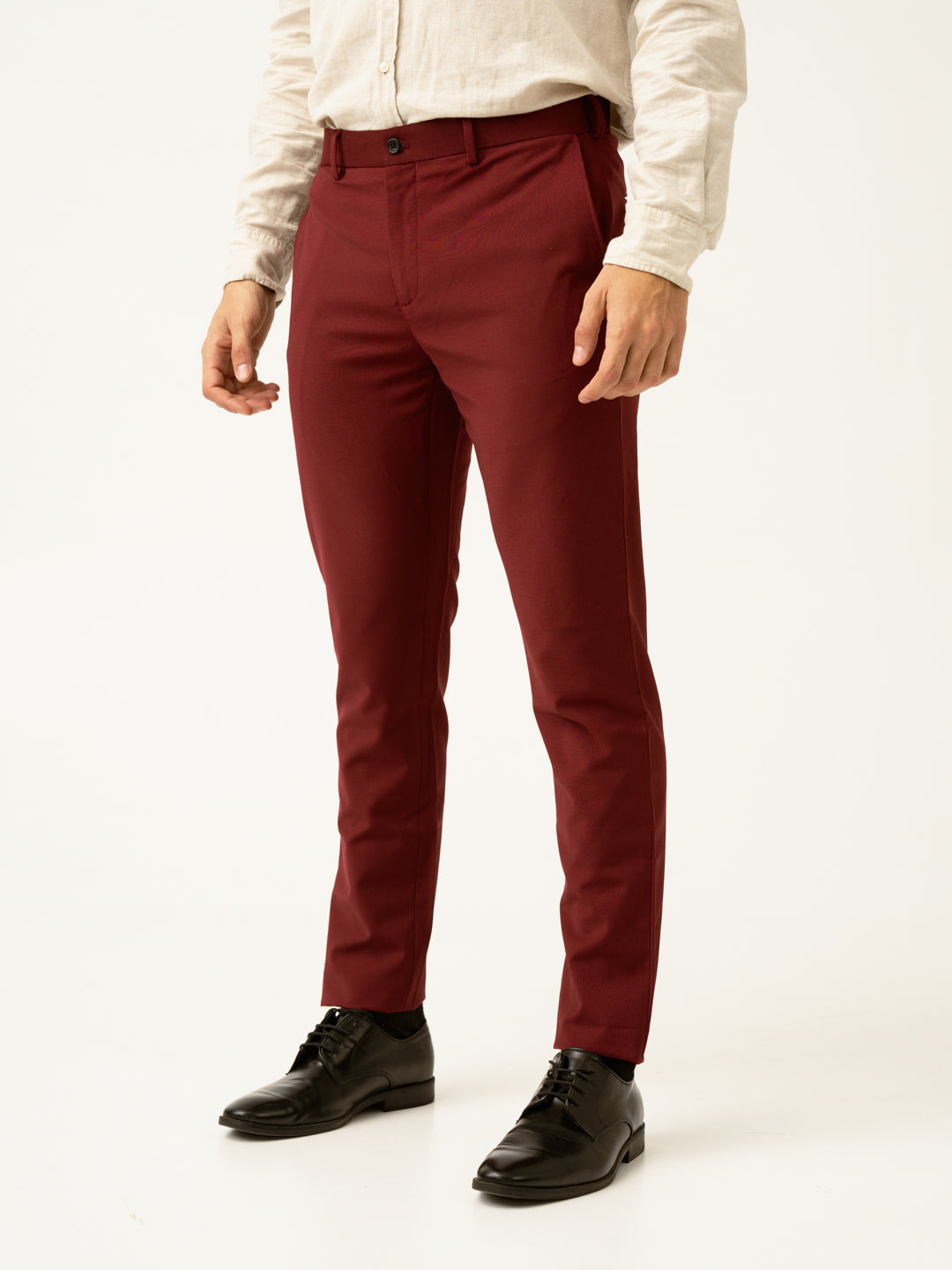 Rome Red Luxury Merino Wool Pants