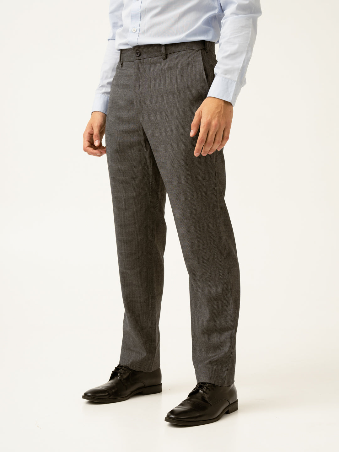 Nostalgia Grey Checks Merino Wool Pants