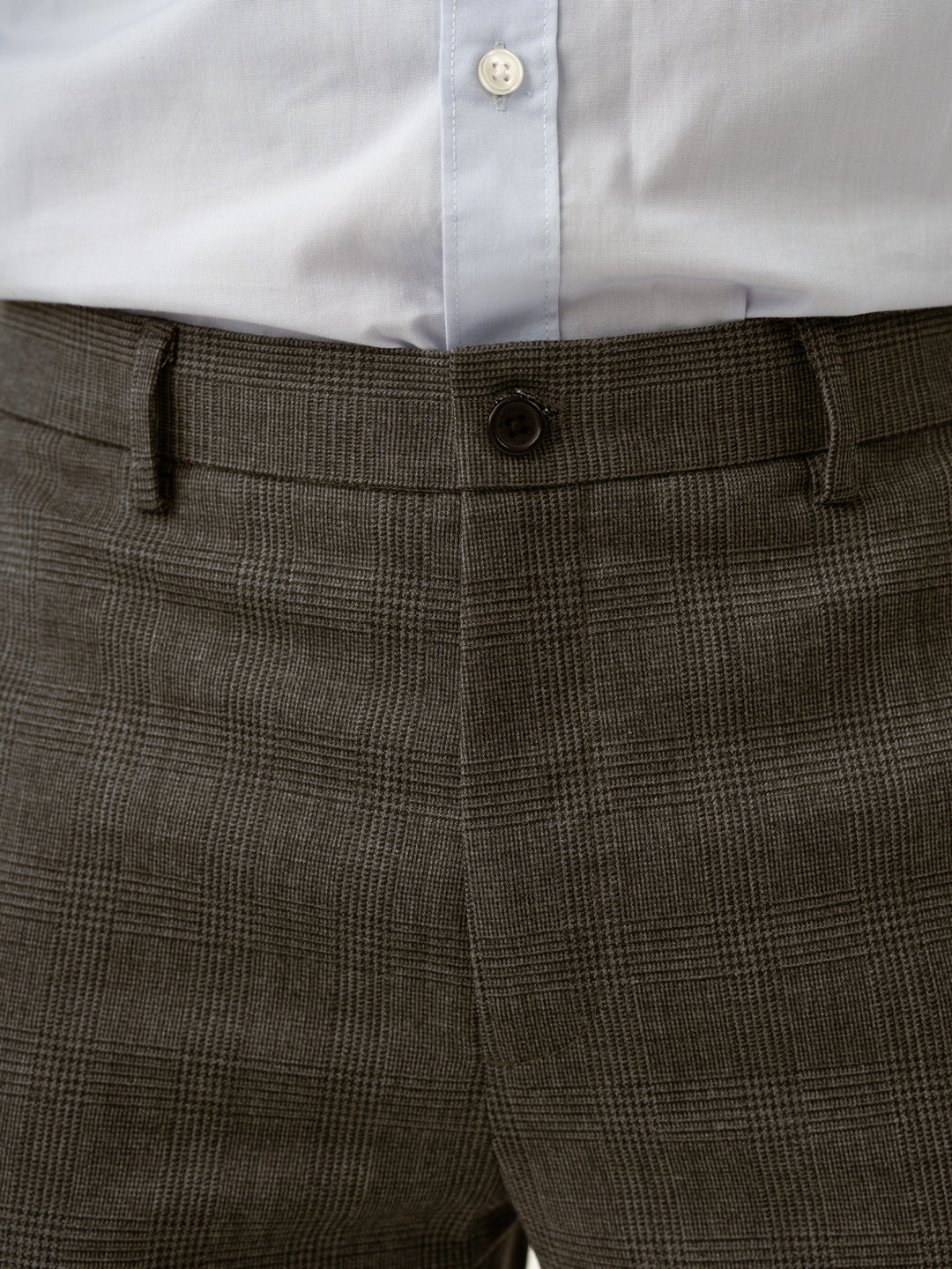 Nostalgia Grey Checks Merino Wool Pants
