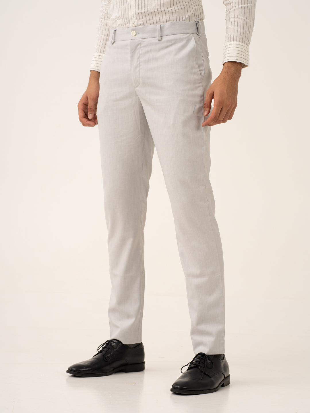 Orion Grey Twill Stretch Formal Pants