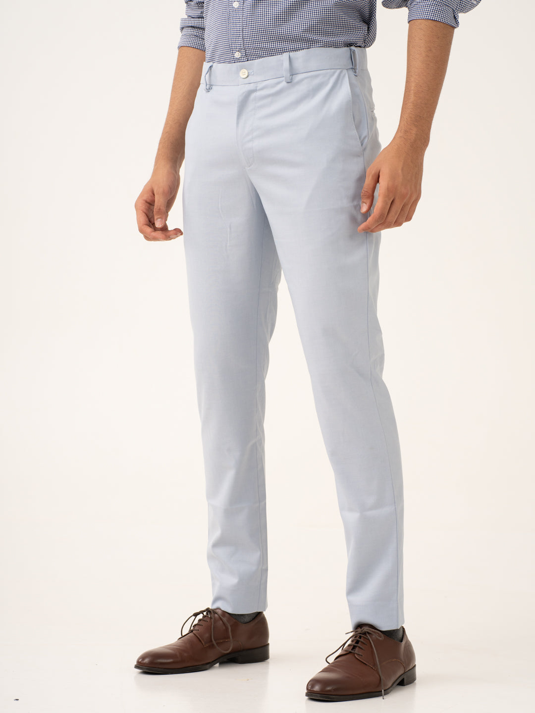 Theo Blue Twill Stretch Formal Pants
