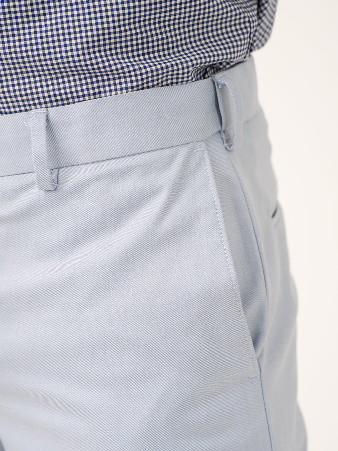 Theo Blue Twill Stretch Formal Pants