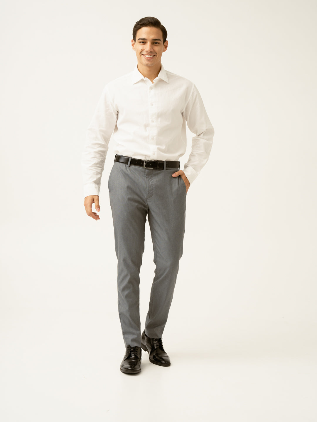 Jazz Grey Microdots Formal Pants