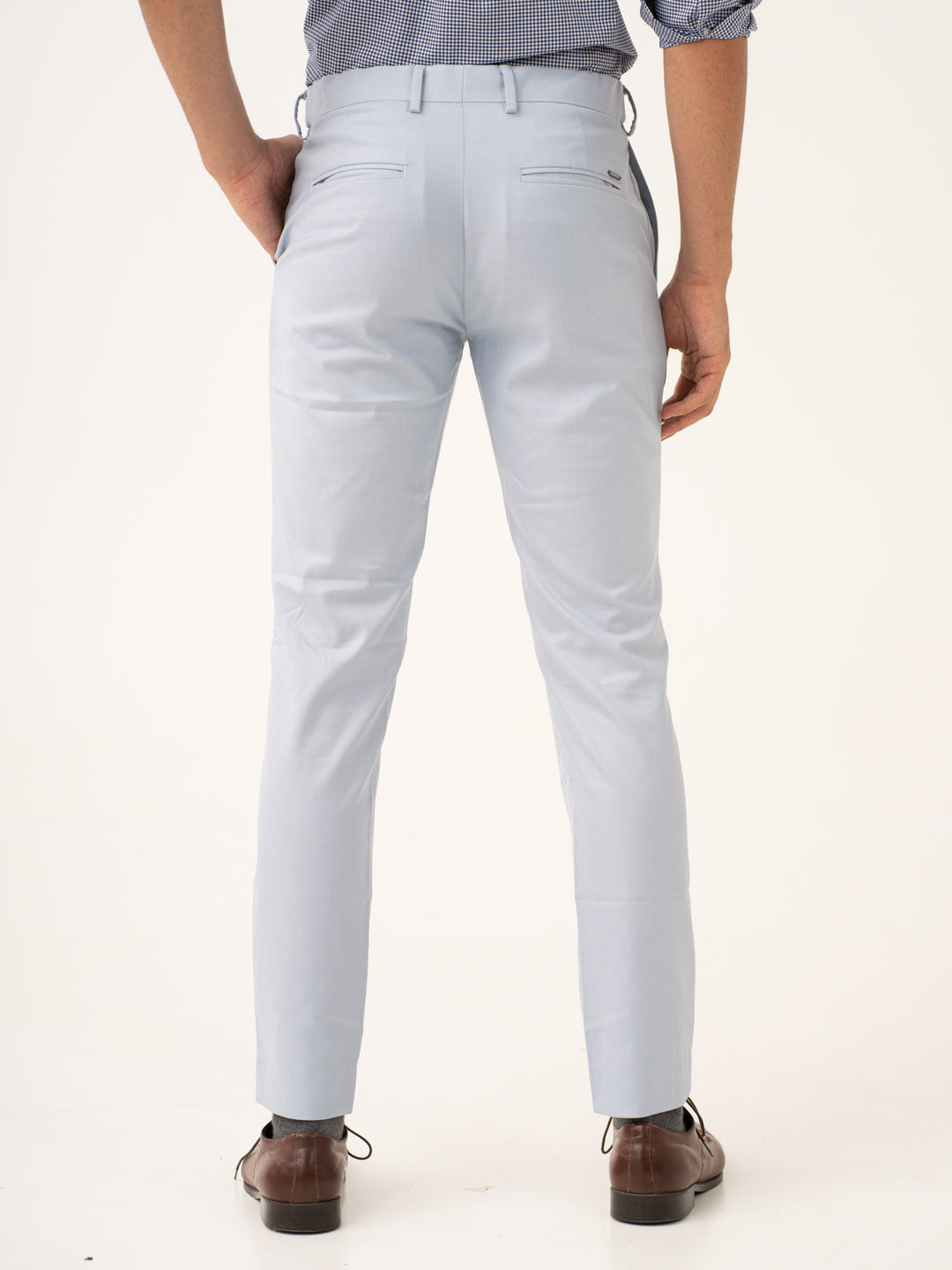 Theo Blue Twill Stretch Formal Pants