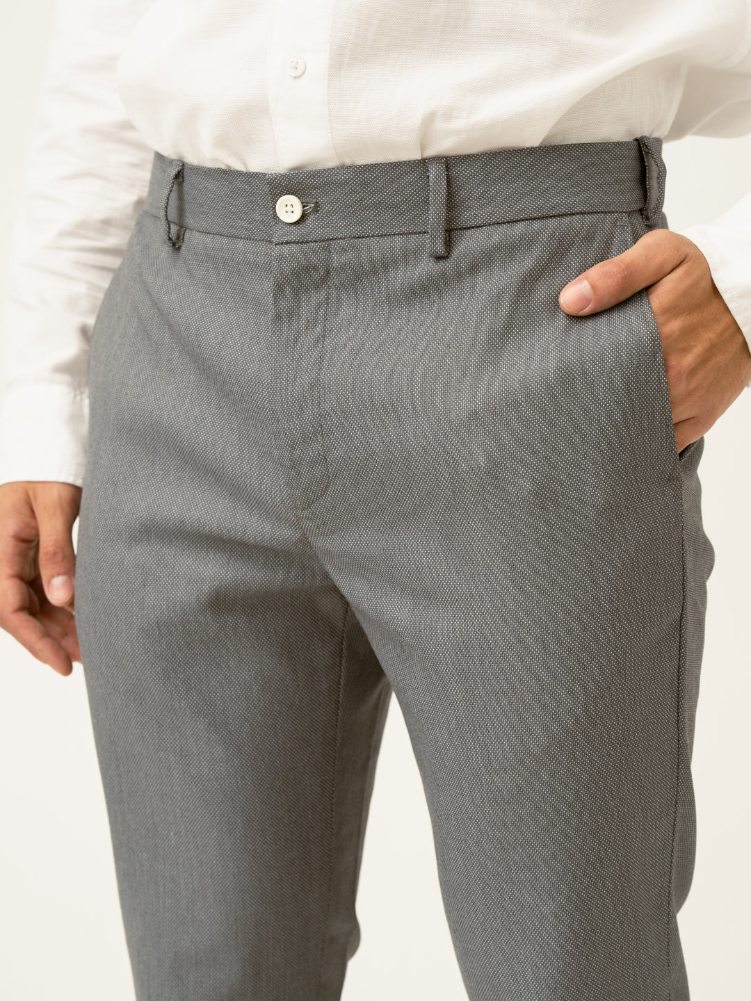 Jazz Grey Microdots Formal Pants