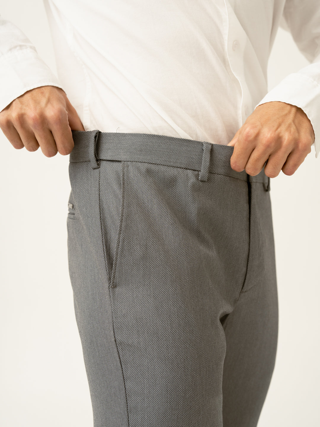 Jazz Grey Microdots Formal Pants