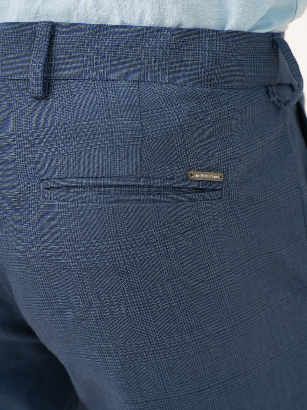 Mirage Blue Checks Stretch Formal Pants