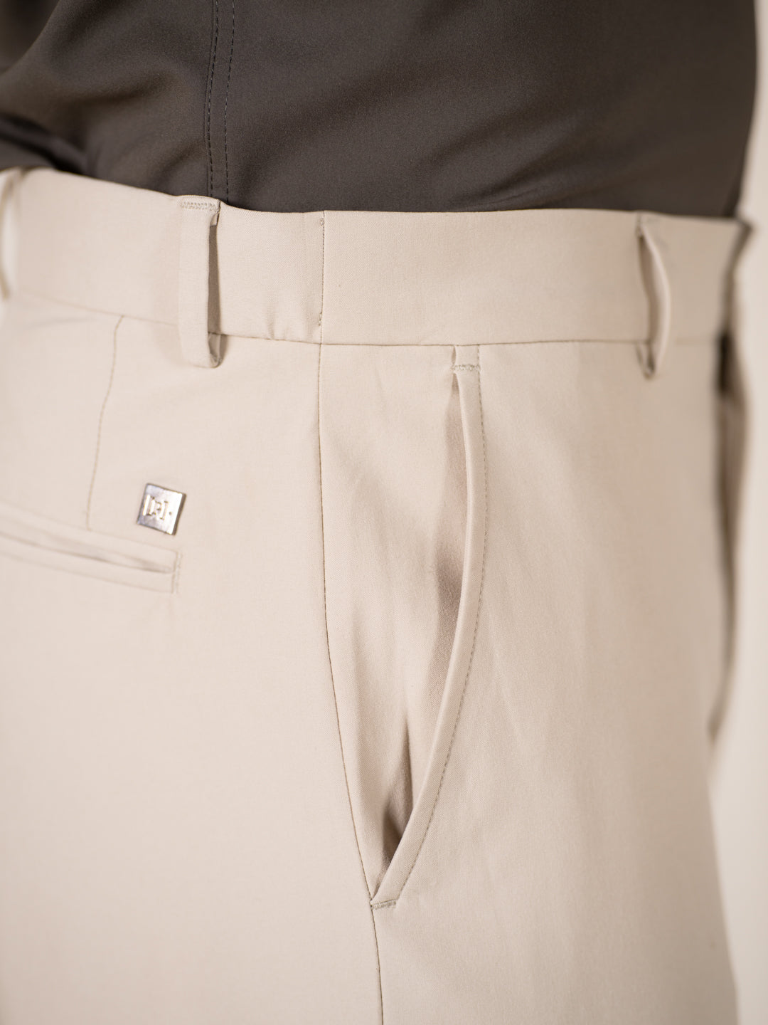 Essential Beige 925 Relaxed Fit Smart Formal Trousers