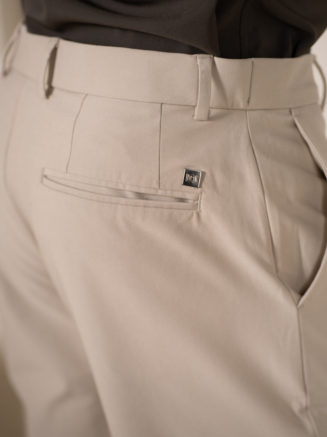 Essential Beige 925 Relaxed Fit Smart Formal Trousers