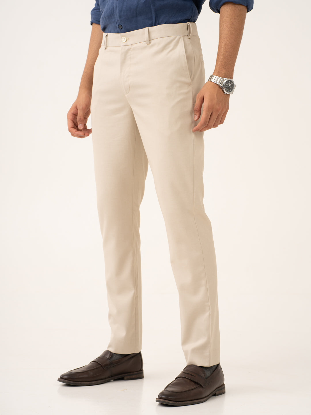 Nova Cream Twill Stretch Formal Pants