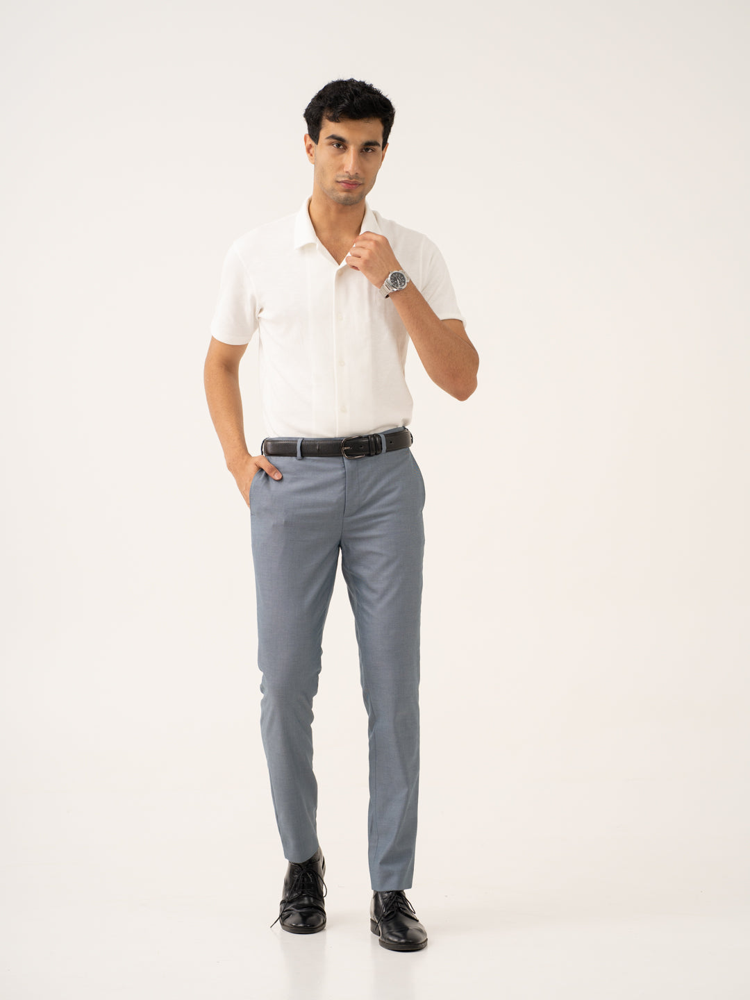 Vail Blue Twill Stretch Formal Pants